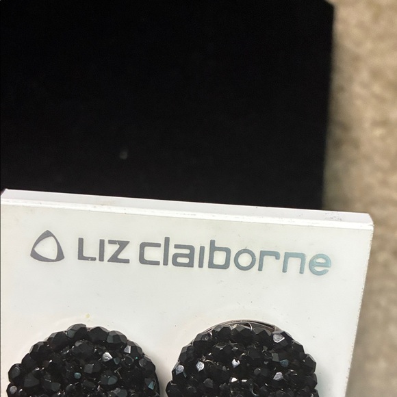 Liz Claiborne Jet Black Cluster Earrings - Picture 3 of 5